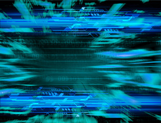 blue cyber circuit future technology concept background