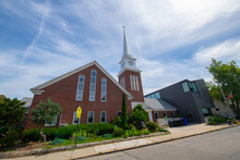 Bethany Presbyterian Church And Korean Church Of Boston On 32 Harvard Street In Brookline Village, Town Of Brookline, Massachusetts, MA, USA. 