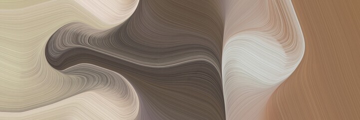 Aufkleber - abstract decorative horizontal header with rosy brown, gray gray and old mauve colors. fluid curved lines with dynamic flowing waves and curves