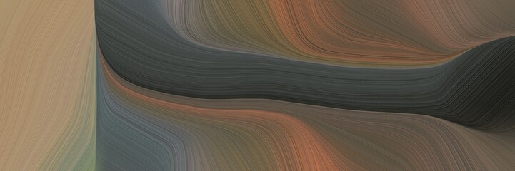 Poster - abstract modern designed horizontal header with dark olive green, old mauve and rosy brown colors. fluid curved lines with dynamic flowing waves and curves