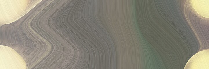 Aufkleber - abstract flowing designed horizontal header with old lavender, dim gray and wheat colors. fluid curved lines with dynamic flowing waves and curves