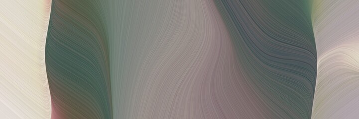 Poster - abstract surreal banner design with gray gray, pastel gray and dark slate gray colors. fluid curved flowing waves and curves