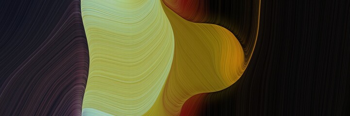 Leinwandbilder - abstract modern banner with dark khaki, very dark pink and brown colors. fluid curved flowing waves and curves