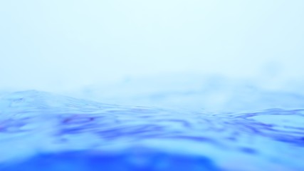 Wall Mural - Soft blur focus of Abstract water splash surface filling the frame with the water drop and waving liquid with an air bubble on a white background and copy space.