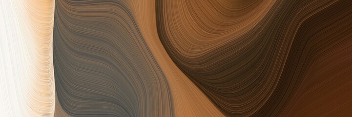 Poster - abstract flowing banner with old mauve, bisque and very dark red colors. fluid curved flowing waves and curves