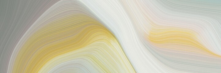 Leinwandbilder - abstract dynamic header with pastel gray, dark khaki and gray gray colors. fluid curved lines with dynamic flowing waves and curves