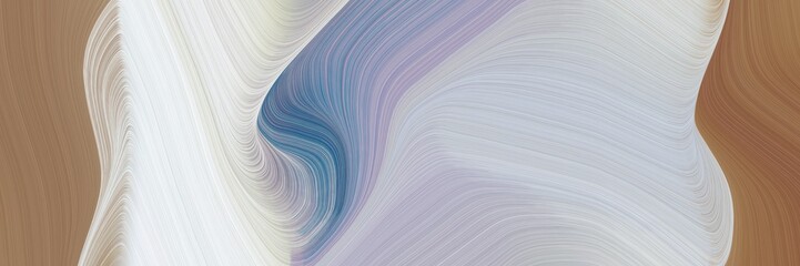Leinwandbilder - abstract decorative designed horizontal header with pastel gray, light gray and pastel brown colors. fluid curved lines with dynamic flowing waves and curves