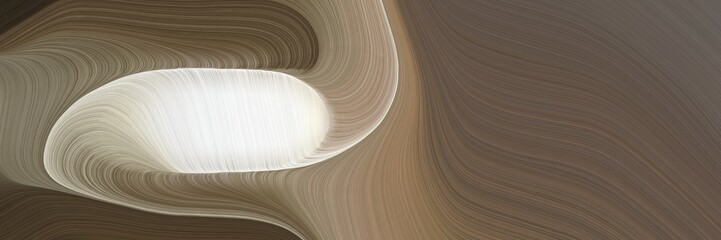 Aufkleber - abstract flowing header design with pastel brown, antique white and rosy brown colors. fluid curved lines with dynamic flowing waves and curves