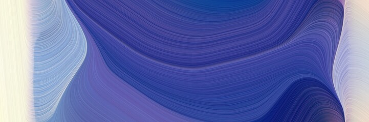 Leinwandbilder - abstract dynamic banner design with dark slate blue, light gray and light pastel purple colors. fluid curved flowing waves and curves