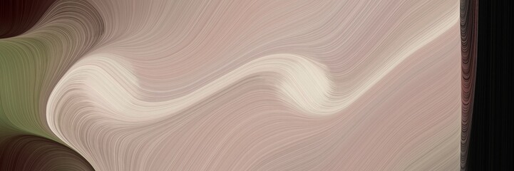 Fototapete - abstract artistic designed horizontal header with dark gray, very dark pink and pastel brown colors. fluid curved lines with dynamic flowing waves and curves