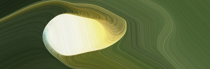 Aufkleber - abstract artistic banner design with dark olive green, wheat and pastel brown colors. fluid curved lines with dynamic flowing waves and curves