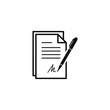 © Kusdarti - Contract icon flat vector illustration