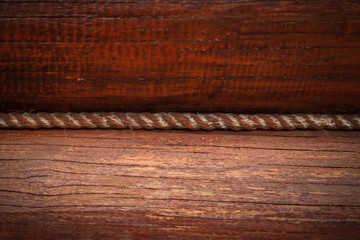 wood log brown texture with rope seam close up