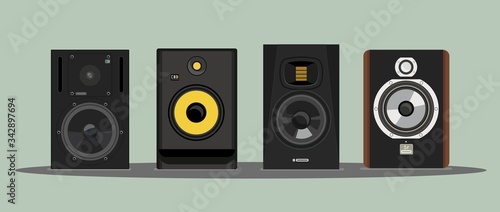 Fotografía Realistic vector of the legendary studio monitors