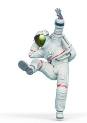 astronaut is dancing