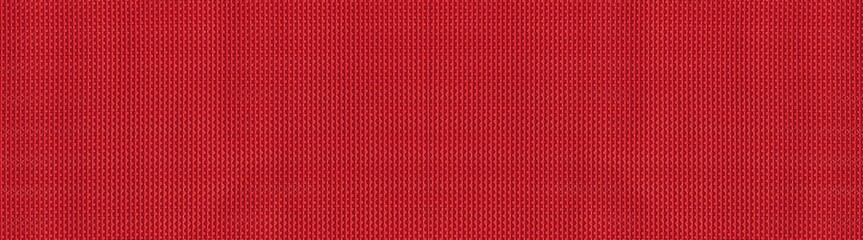 Red fabric texture background, seamless red backdrop. Texture of natural linen or cotton fabric, web banner.