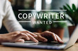 Freelancer copywriter using laptop, typing on keyboard, edit something, working from home 