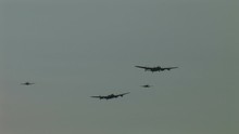 Lancaster Bombers Flying Together In The Sky England UK