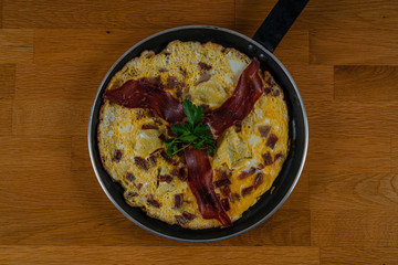 Wall Mural - bacon omelet