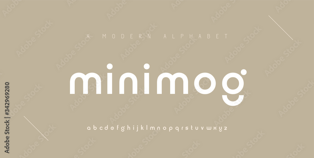 Abstract minimal modern alphabet fonts. Typography minimalist urban digital fashion future creative logo font. vector illustration - obrazy, fototapety, plakaty 