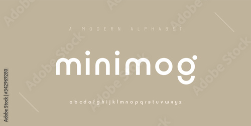 Fotomural Abstract minimal modern alphabet fonts