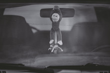 Monkey Toys Hanging From Car Rear-view Mirror