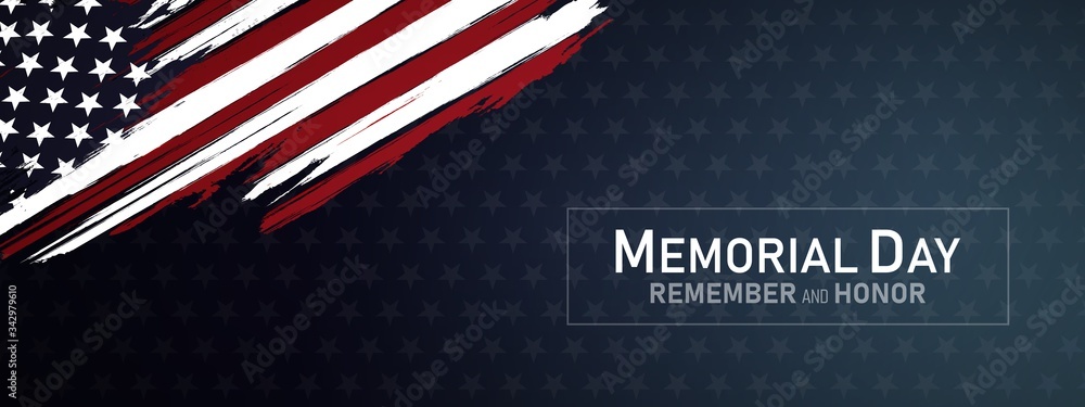 memorial day in the united states - remember and honor banner ...