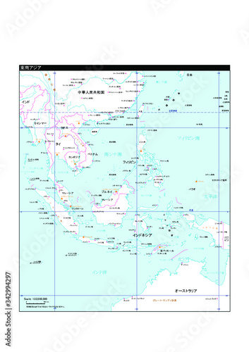 東南アジア地図 国ごとにバラバラになります Southeast Asia Map Stock Vector Adobe Stock