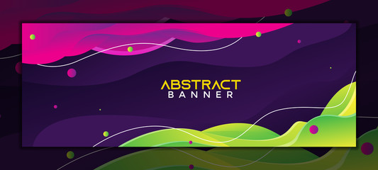 Sticker - Abstract Fluid Social Media Cover Banner Template