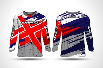 Wall Mural - Long sleeve t-shirt sport motocross jersey