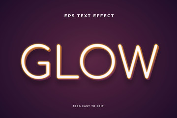 Wall Mural - Soft Neon Light Text Effect