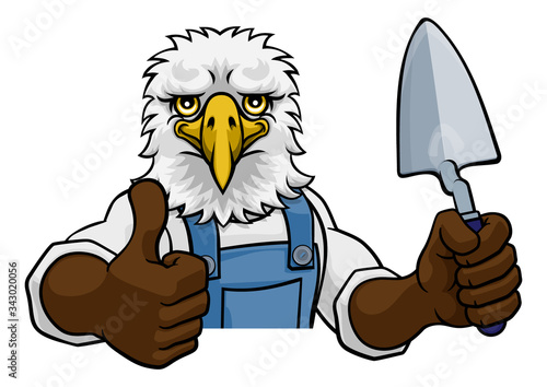 An eagle bricklayer builder...
