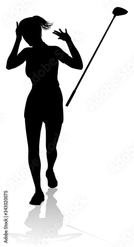 A female golfer sports pers...