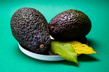 Healthy food, fresh ripe hass avocado from Peru