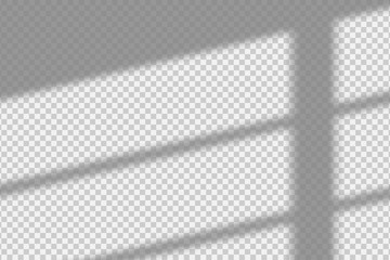 Leinwandbilder - Shadow overlay effect. Transparent overlay shadow from the window and jalouse. Realistic soft light effect of shadows and natural lightning on transparent background. Vector.