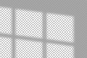 Leinwandbilder - Shadow overlay effect. Transparent overlay shadow from the window and jalouse. Realistic soft light effect of shadows and natural lightning on transparent background. Vector.