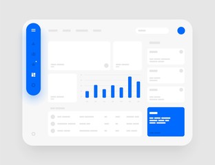 Wall Mural - app sidebar menu concept. wireframes screens. dashboard ui and ux kit design. use for mobile app or 