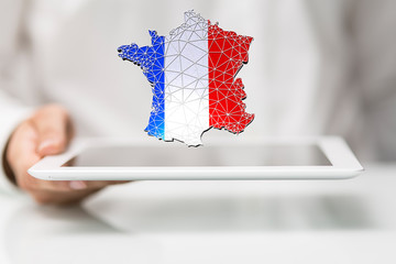 Digital France map country 3d