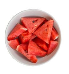 Wall Mural - sliced fruit on bowl, red watermalon.