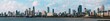 © Towering Goals - A panorama of the skyline as seen from Marine Drive, South Mumbai. The panorama begins with Kemps Corner and ends at where the Art Deco buildings start.