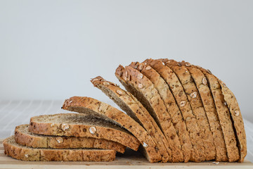 Sliced Multi Grain Bread closeup