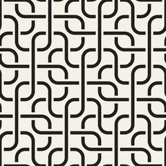 Vector seamless geometric pattern. Stylish abstract decorative background. Repeating interweaving maze lines design.