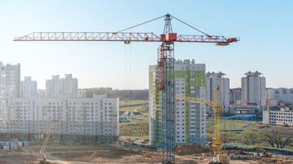 crane working on construction site outdoor