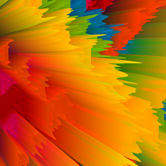 Abstract 3D explosion illustration. Colorful graphic design. Digital art. Creative  background.