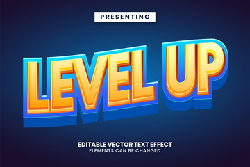 Wall Mural - Level up game style editable text effect