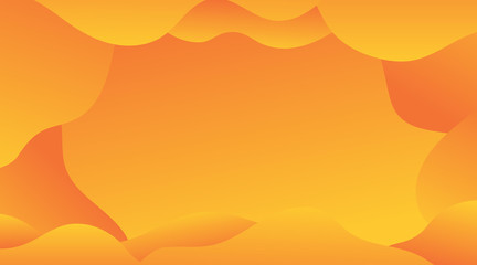 Wall Mural - orange gradient wave fluid shape geometric layer vector abstract background