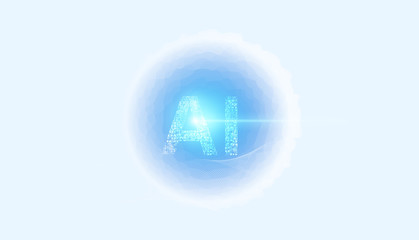 Wall Mural - abstract technology ai computing concept working data of artificial intelligence and futuristic digi