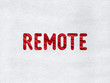 © DIGITALSHAPE - Red 'Remote' icon on grey paper background
