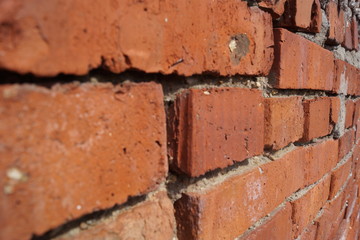 A brick wall close up wallundefined orange