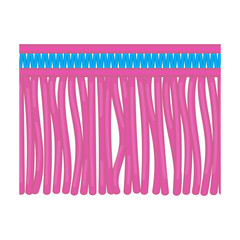 Wall Mural - Fringe vector icon.Cartoon vector icon isolated on white background fringe.